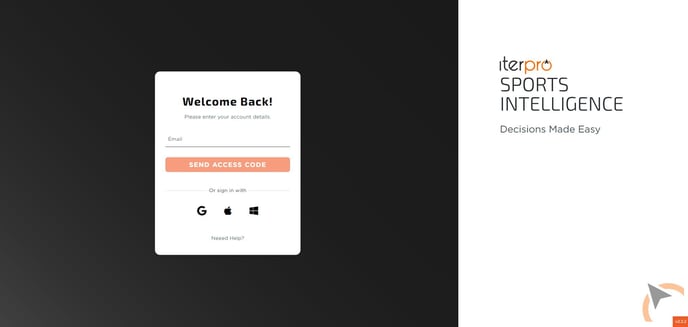 login page